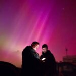 Polarlichter in Stumpertenrod mit Ben und Matze