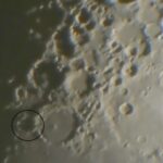 Der Hesiodusstrahl auf dem Mond vom 11.03.2022