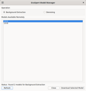 GraXpert Model Manager