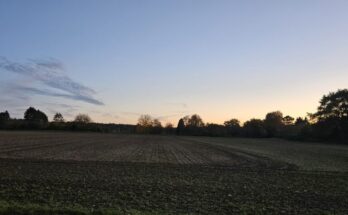 Bieberer Feld mit leichter Bewölkung